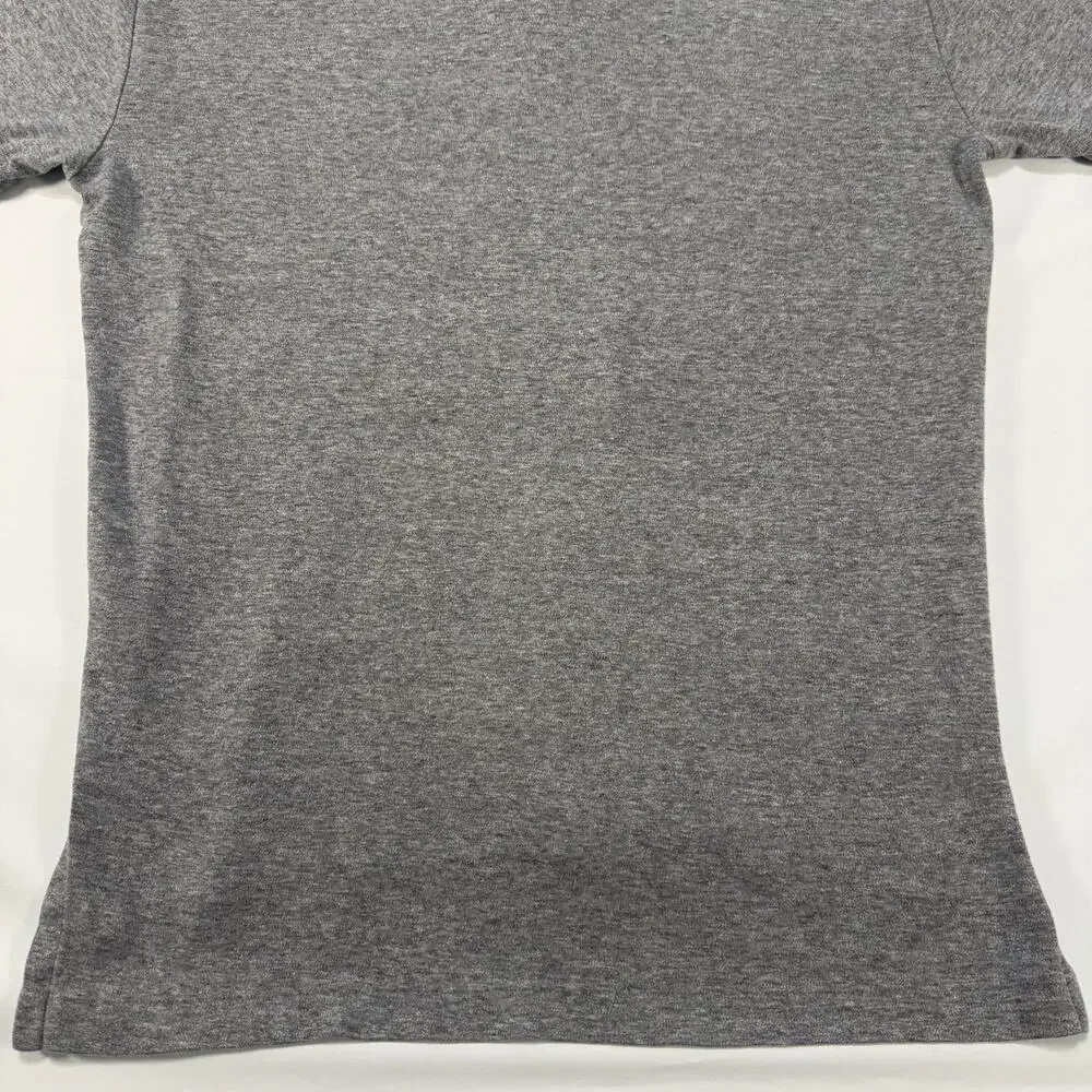 VTG Polo Ralph Lauren Slim Fit Short Sleeve Polo Mens S Gray Cotton White Pony